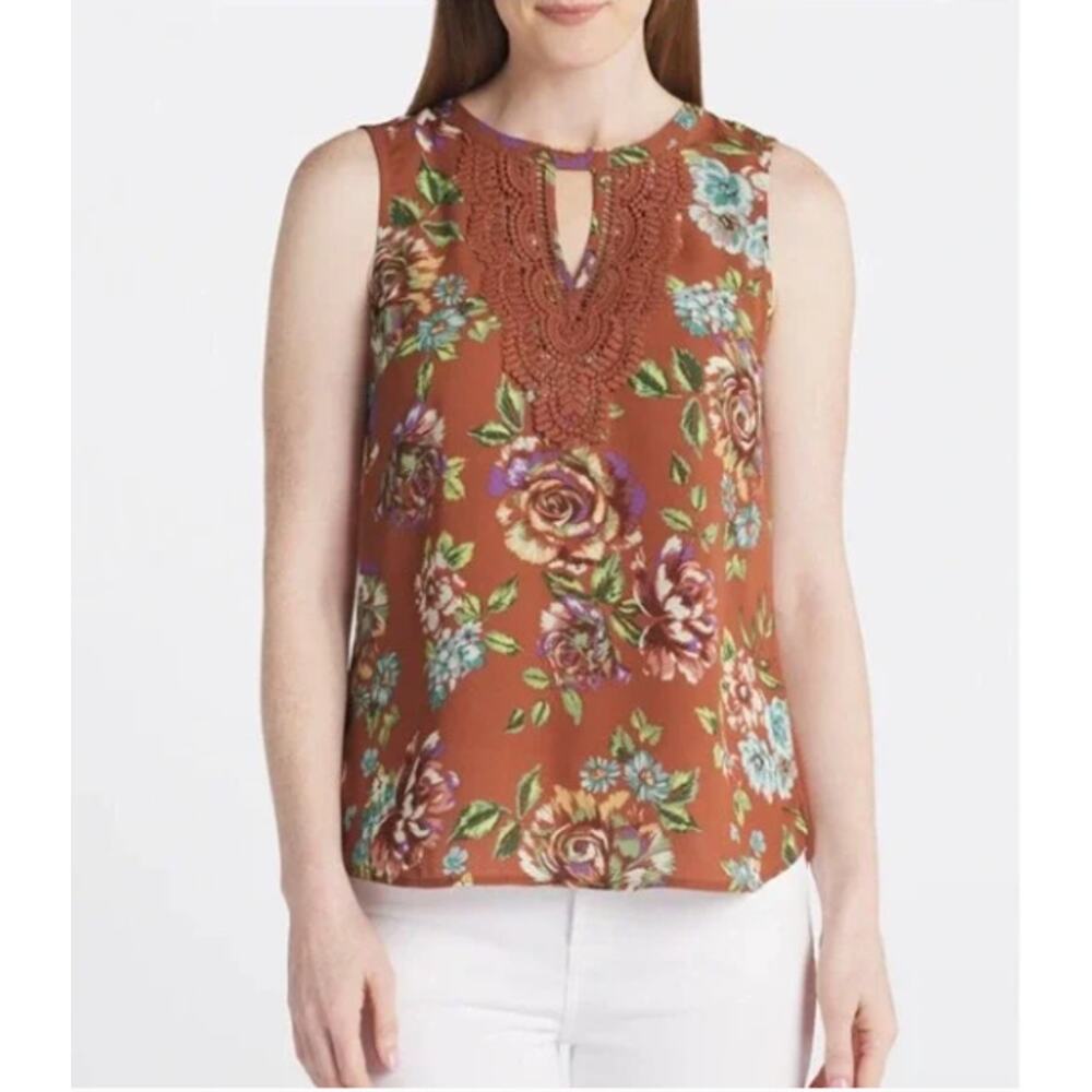 DANIEL RAINN NWT Stitch Fix Burnt Orange Quin Sleeveless Top // Medium Petite - Picture 8 of 10